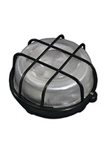 Ship lamp circular with grid black