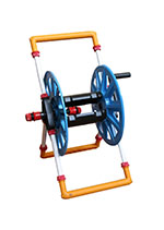 Portable plastic hose reel