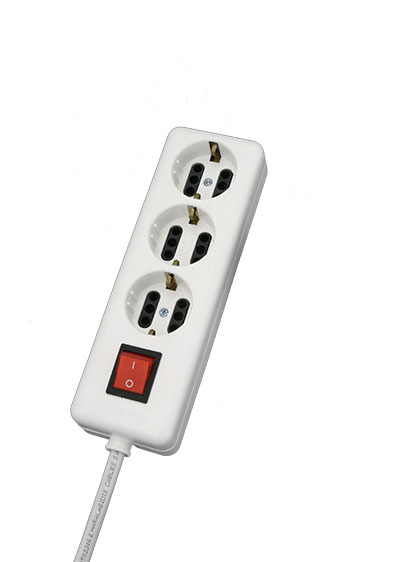 3Way socket with switch 