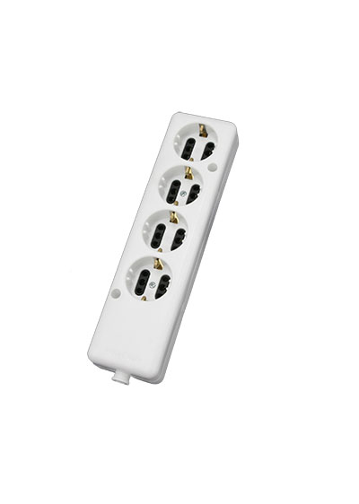 4Way socket outlet without cable