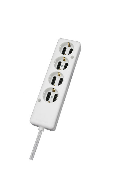 4Way socket outlet with cable