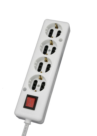 4Way socket with cable with switch