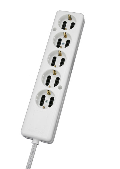 5Way socket outlet with cable