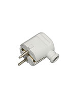 Schuko male angled plug