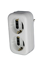 Adaptor 2 Schuko or 4 Europlug sockets